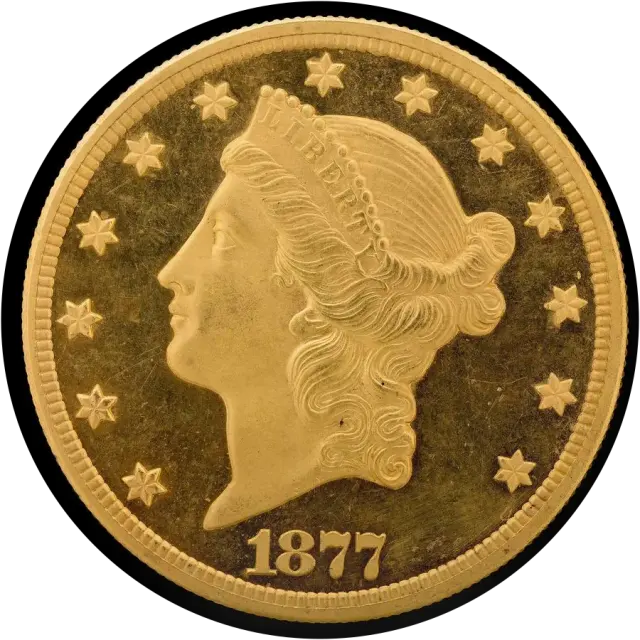Liberty Head double eagle obverse: coronet Liberty head facing left
